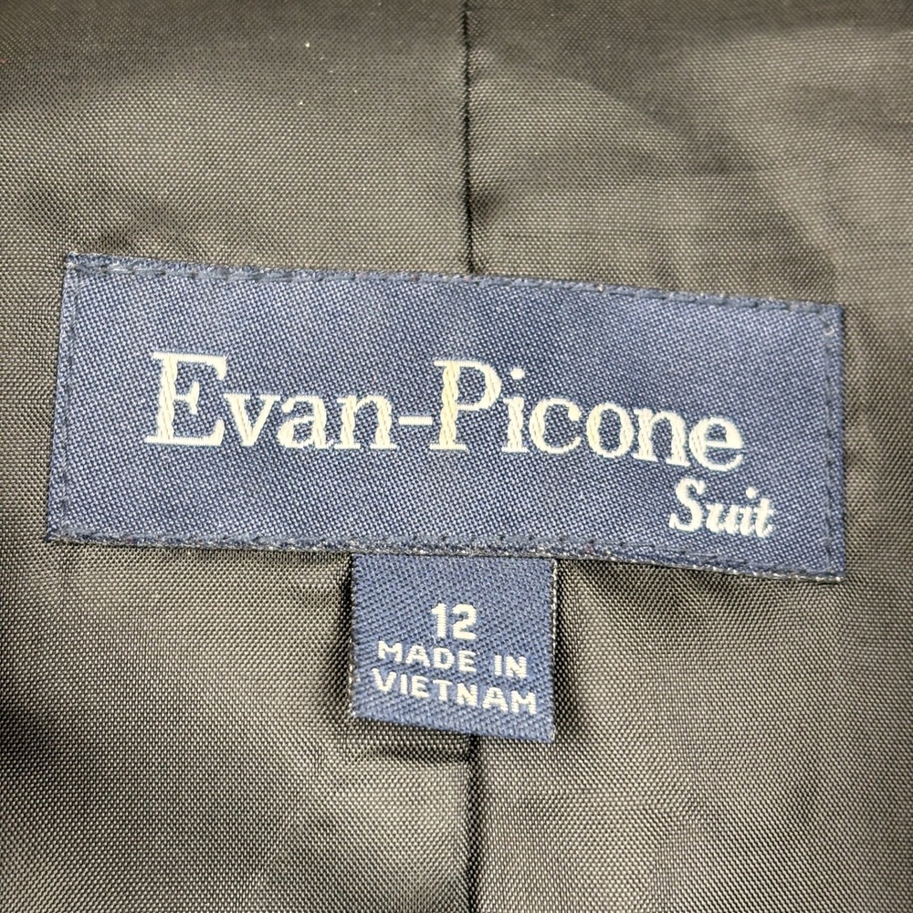 Evan-Picone Blazer Womens 12 Abstract Print Three Button Jacket Artistic - Picture 6 of 9